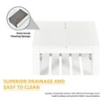 thumbnail image 2 of DWVO 3 Tier Corner Shelf, Corner Shower Shelf Bathroom Shelf, Night Stand & End Table for Bathroom, Backyard, Porch, Balcony,Living Room and, Bedroom - White, 2 of 9