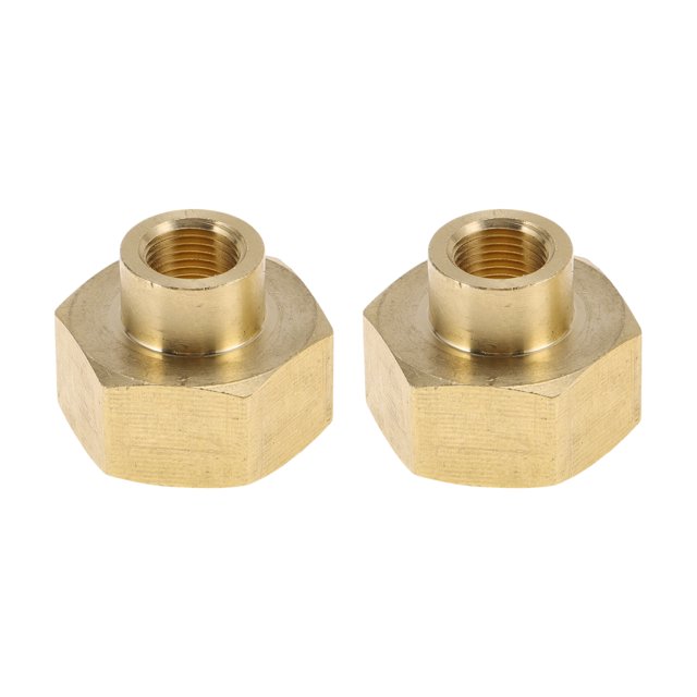 Conectores de rosca interna doble de latón Unique Bargains 1/8"x1/2" hembra 3/4" 2 piezas