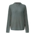 thumbnail image 4 of Aoochasliy Clearance Womens Tops Long Sleeve Shirts Spring Fall Deals Autumn and Winter Turtleneck Pullover Blouse Knitting Solid Tops Sweaters, 4 of 7