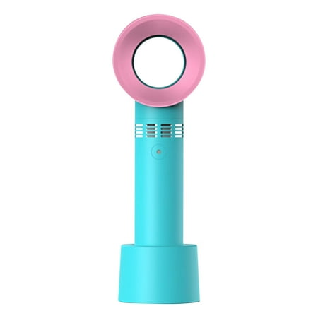 

George 360 Bladeless Hand Held Portable Cooler Bladeless Fan Handheld Mini Cooler No Leaf Handy Fan With 3 Fan Speed Level Indicator USB Rechargeable Portable