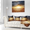 thumbnail image 2 of Designart Drought Land under Bright Sunset - Modern Landscape Printed Throw Pillow - 16x16, 2 of 4