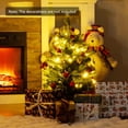 thumbnail image 2 of Patiojoy 24" Mini  Tabletop Christmas Tree Pre-Lit Artificial Spruce Decor w/ 35 LED Lights and Timer, 2 of 9