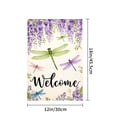 thumbnail image 4 of Joocar Welcome Dragonfly And Wisteria Linen Garden Flag For Spring Summer Home Outdoor Garden Yard Door Decor 12x18 Inch, 4 of 5