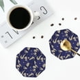 thumbnail image 4 of Kdxio Lilies Flowers Funny Coasters,4 Pcs Leather Coasters,Housewarming Gifts,Protect Furniture from Water Marks Scratch and Damage, 4 of 8