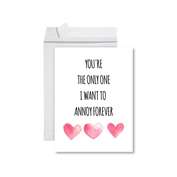 Koyal Wholesale Funny 1st Year Wedding Anniversary Jumbo Card With Envelope, You're The Only One, Set of 1