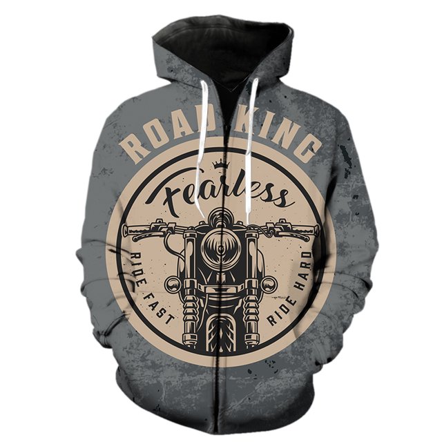 Sudadera con capucha y cremallera estilo punk de dibujos animados para hombre, unisex, divertida e informal, con capucha, ideal para adolescentes, 2024