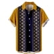 thumbnail image 1 of Camisas s Para Hombre Manga Corta Camisa de manga corta con estampado digital 3d de ocio de tendencia de moda de playa de turismo de vacaciones de verano para hombres (Gold, XL), 1 of 5