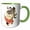 Green/White, variant on 3drose, Happy Circus Elephant Cartoon, 15oz Two-tone Green Mug