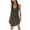 Gray, variant on WIZUTIZ Sundresses for Women Trendy Plus High Rise Knit Pleated Solid Vacation Dress Sleeveless V-Neck Pleated Dress for Ladies Mini Dress Thin Birthday Dress Green