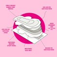 thumbnail image 3 of Flo Here We Flo Megapack Of Organic Bamboo Day Ultra Absorbent Pads With Wings, 3 of 6
