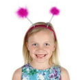 thumbnail image 5 of Antenna Costume Feather Headband - Pink Ladybug Robot Space Alien Accessories, 5 of 5