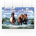 thumbnail image 2 of Chincoteague Island, Virginia, Pony Swim (Horizontal) (36x54 Giclee Gallery Art Print, Vivid Textured Wall Decor), 2 of 3