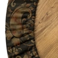thumbnail image 5 of Ambesonne Paisley Themed Fitted Round Tablecloth, Boho Damask Grunge, 36"- 40" Diameter, Charcoal Grey and Dark Khaki, 5 of 5