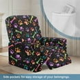 thumbnail image 3 of Xixirimido Colored Bones Paws Pattern Recliner Slipcovers 4-Pieces Lazyboy Covers Couch Chair Cover Non Slip Reclining with Storage Pockets Furniture Protector for Pets, 3 of 8
