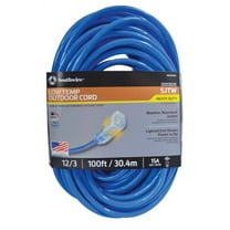 Southwire Coldflex 2569Sw0006 12/3 Heavy-Duty 15-Amp Sjtw Cold Weather Extension Cord, 100-Feet