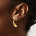 thumbnail image 4 of Primal Gold 14 Karat Yellow Gold Puffed Teardrop Shepherd Hook Earrings, 4 of 4