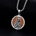 thumbnail image 2 of Dorunmo Saint Peter Necklace with Wooden 925 Sterling Silver St Peter Pendant Necklace Amulet Jewelry Gifts for Men Women, 2 of 6