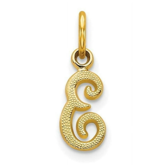 10k Yellow Gold Initial E charm, Pendants and Charms for Bracelets and Necklaces