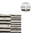 thumbnail image 5 of Yayeee Shower Curtain with Hooks 72"x72" Waterproof Fabric Bathroom Hanging Decor, Black Stripes, 5 of 5