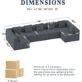 thumbnail image 2 of Akaber Modular Sectional Couches for Living Room, L-Shape Cloud Sofa Couch with Deep Seat, High Density Memory Foam, Boneless Upholstered Couches(Dark Gray), 2 of 8