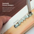 thumbnail image 4 of (10 Pack) 1-58" Zinc Plated Sawtooth Hangers With Screws - Pro Quality, 4 of 4