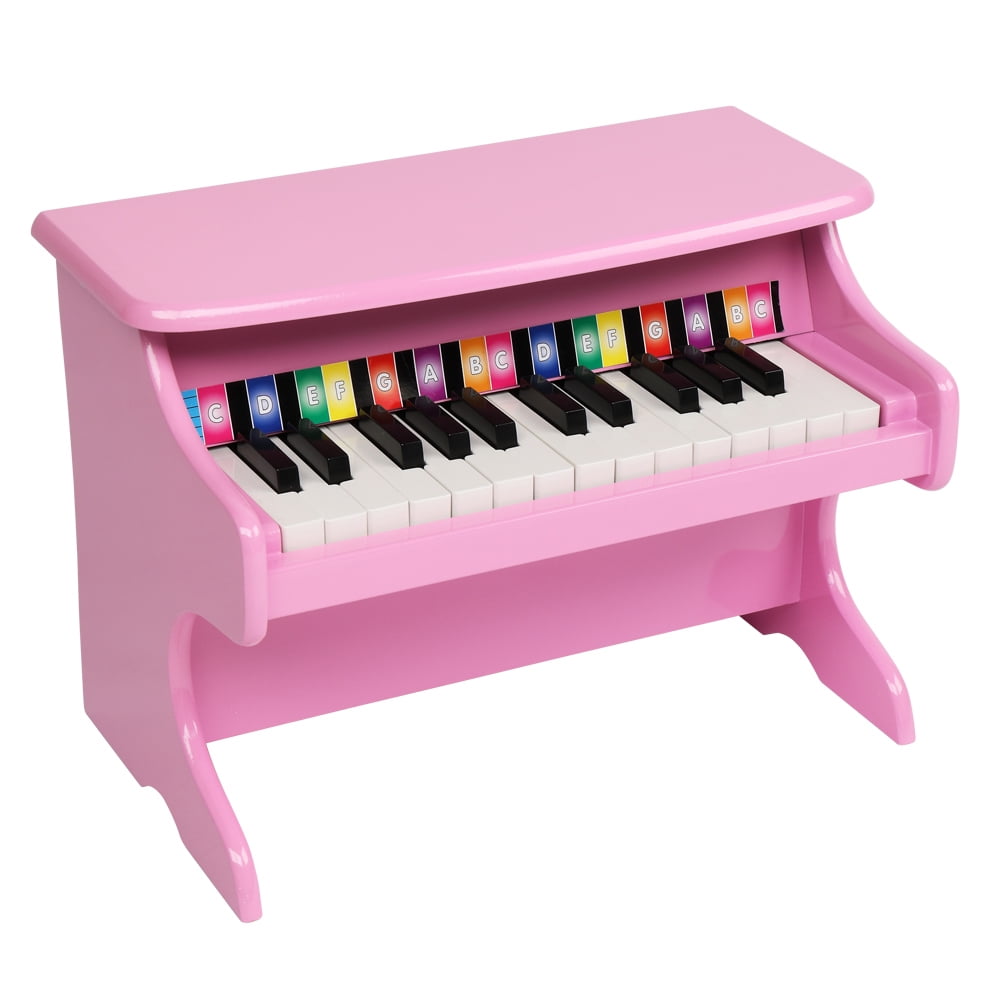 Piano for Toddlers, 25-key Children's Wooden Piano, Electronic Piano Musical Instrument, Pink Piano for Toddlers, 25-key Children's Wooden Piano, Electronic Piano Musical Instrument, Pink
