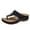 Black, variant on Kmdttou Shoes Women Sandals Solid Color Summer Flip Flops Thick Heel Slippers Hollow Casual Shoes With Comfortable Plantar Fasciitis Arch Support(Size:35-43)