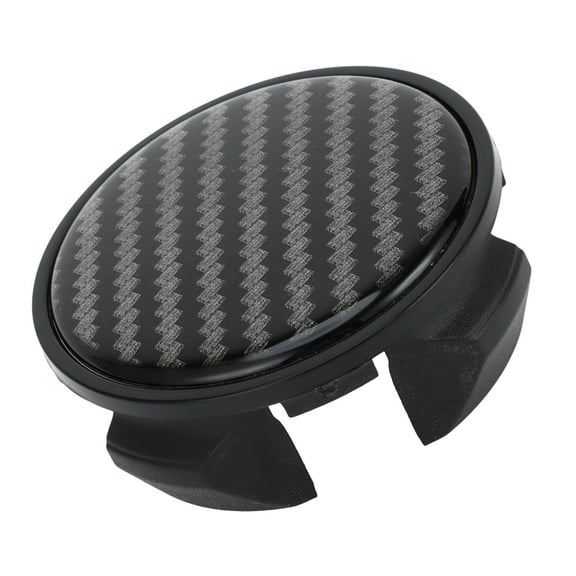 Unique Bargains Wheel Center Caps 62 mm Black 1 Pc with Black Carbon Fiber Pattern Sticker
