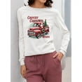 thumbnail image 2 of Country Christmas Wishes Truck Women's Long Sleeve, 2 of 4