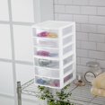 thumbnail image 4 of Sterilite 3 Drawer Narrow Desktop- Blanc, 4 of 8