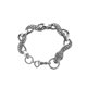 thumbnail image 1 of Pulsera de serpiente que brilla en la oscuridad, luminosa, vintage, de acero inoxidable plateado., 1 of 5
