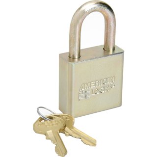 American Lock A3650D045KD Keyed Padlock, 15/16 in, Rectangle, Gold