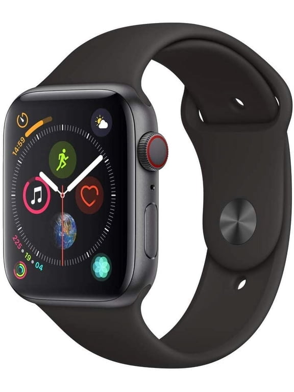 Pre-Owned Apple Watch Series 4 (GPS + LTE) 44mm Space Gray Aluminum Case & Black Sport Band