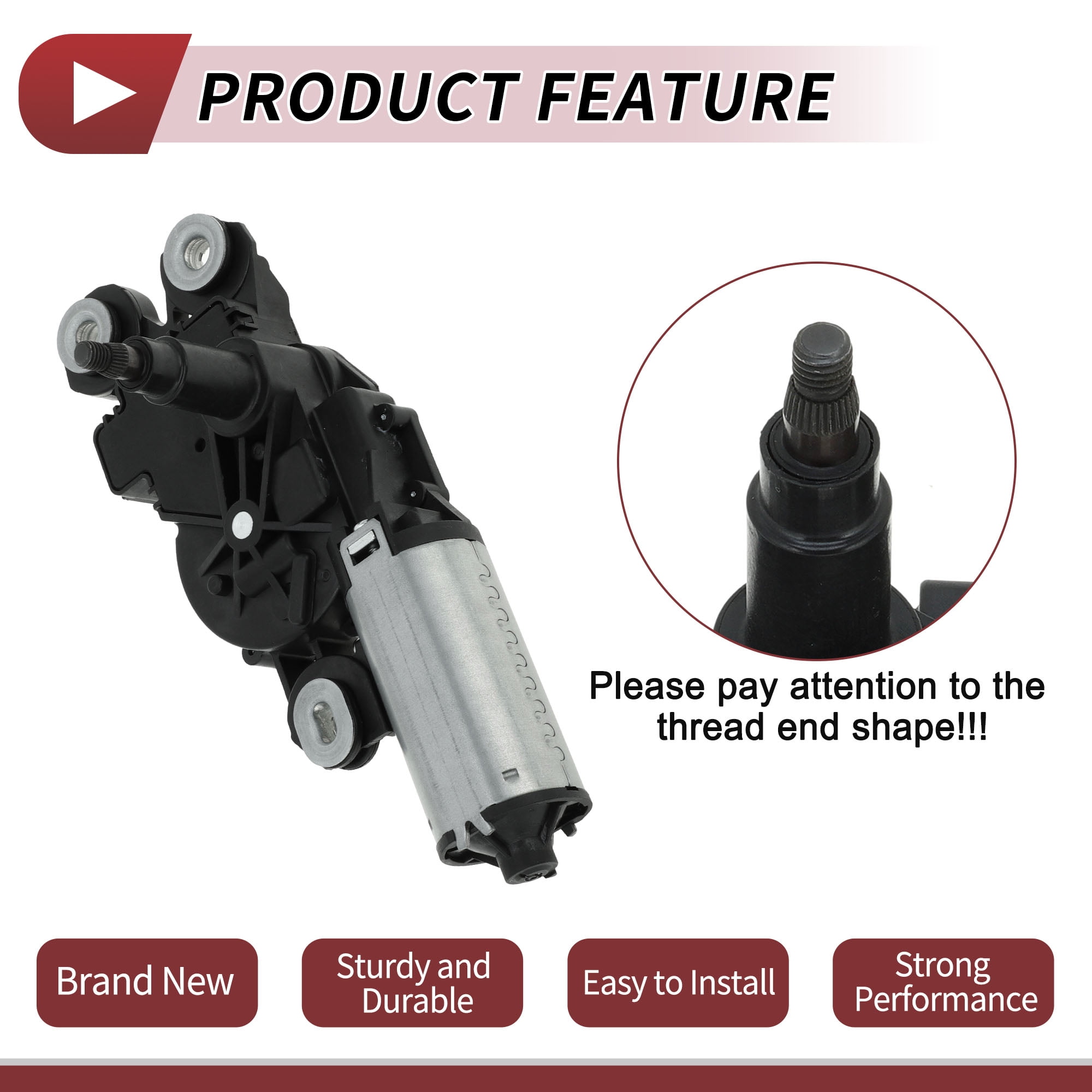 Unique Bargains Windshield Wiper Motor for Volvo V70 2008-2010 and XC60 2010-2016