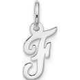 thumbnail image 1 of 10K White Gold 10Kw Small Script Initial F Charm (Width 5.6) (Length 17.25) - Jbsp, 1 of 5