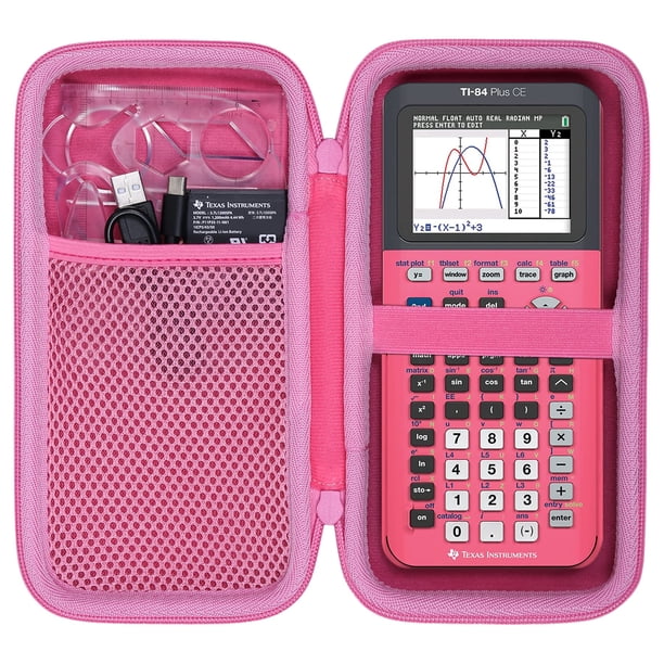 Funda rígida para calculadora gráfica Texas Instruments, color rosa
