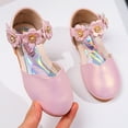 thumbnail image 2 of B91xZ Chaussures de Robe pour Filles Mode Ballerines avec Nœud, Rose 11, 2 of 5