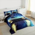 thumbnail image 3 of Manfei Race Car Bedding Comforter Set,Boys Eatreme Sport Game Twin Comforter Sets,Blue Yellow Bedding Set For Child,Microfiber Bedroom Decor Reversible,2-Piece, 3 of 8