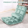 thumbnail image 3 of SHANNA Folding Floor Chair with Back Support, 5 Adjustable Position, Floor Lazy Gaming Sofa Chair, Green, 3 of 9