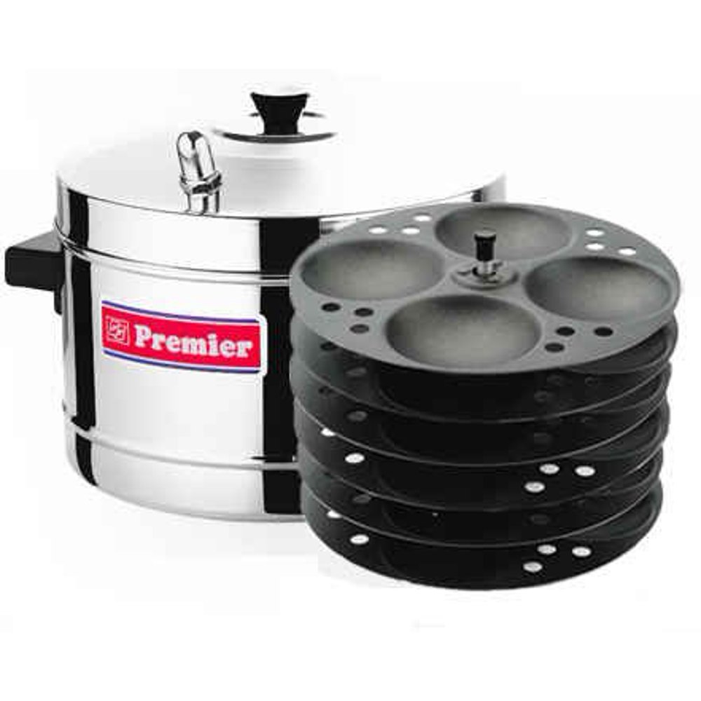 Premier Stainless Steel Idli Maker with 6Non Stick Rack