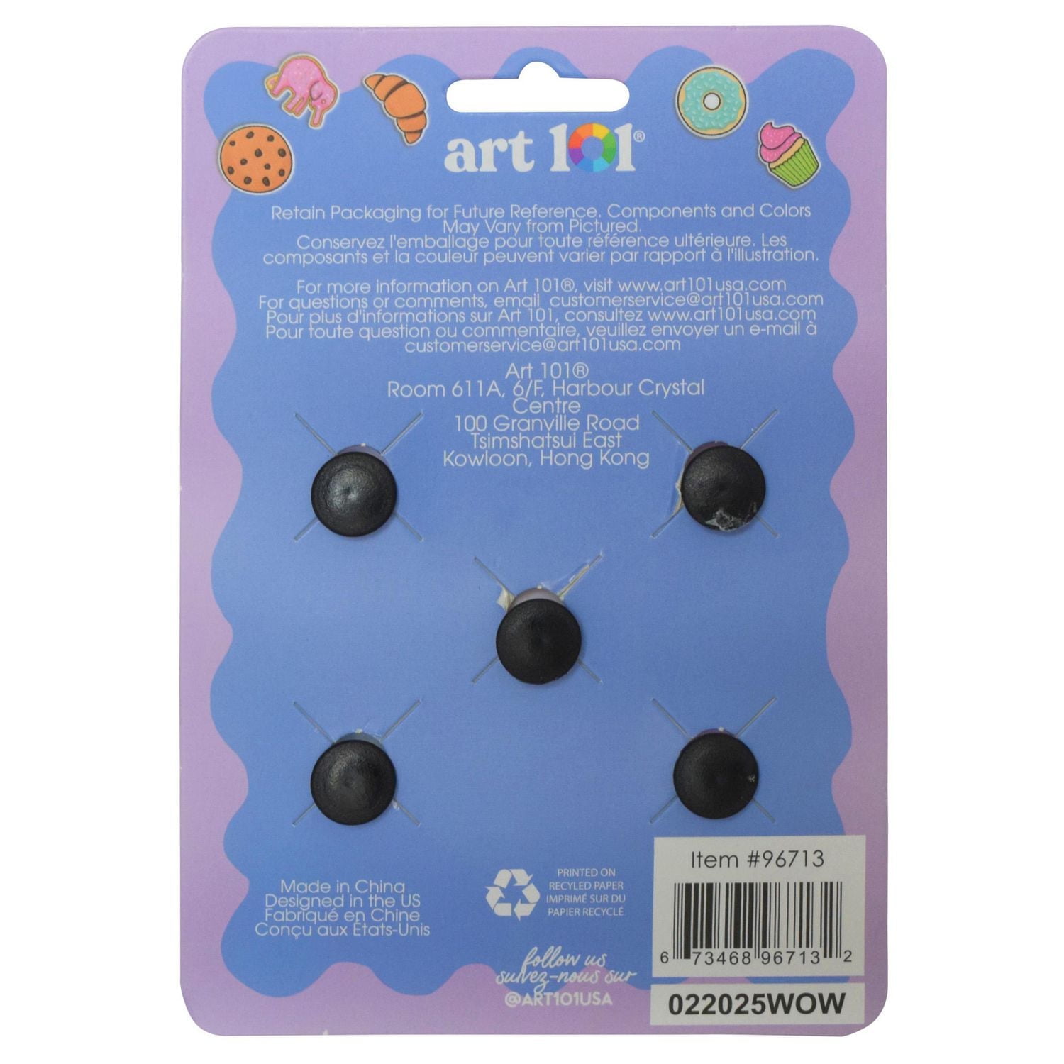 Art 101 Charm Pack for Pencil Pouch, Baked Treats Edition