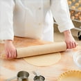 thumbnail image 2 of TrueCraftware- 15" Wooden Rolling Pin 3-1/4" Diameter- Wooden Roll Pin Dough Roller Classic Wood Rolling Pins for All Baking Needs for Fondant Pie Crust Cookie Pastry Dough Pastry Rolling Pin, 2 of 6