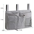 thumbnail image 6 of Spencer Bedside Caddy Large Hanging Bed Organizer Storage Bag with 8 Pockets for Bunk and Hospital Beds, College Dorm Rooms Baby Bed Rails, Gray, 6 of 9