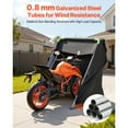 thumbnail image 4 of KFFKFF Motorcycle Storage Shelter with Security Lock, 600D Oxford Flip-Up Garage Tent, Heavy-Duty All-Weather Motorcycle Cover with Ventilation Windows, 4 of 9