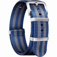 thumbnail image 1 of wonima11 Nylon Watch Band Thick G10 Premium Ballistic Nylon Multicolor Replacement Watch Straps with Silver/Black Stainless Steel Buckle for Men Women 18mm 20mm 22mm 24mm, 1 of 1