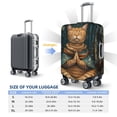 thumbnail image 6 of Daiia Surreal Meditating Cat Luggage Cover, Thickened Washable Travel Luggage Covers, Elastic Unique Baggage Covers for 18-20 inch Luggage-X-Large, 6 of 9
