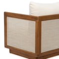 thumbnail image 4 of Christopher Knight Home Outdoor Wood Lounge Chair with 10" Beige Cushion, Textilene Backrest, Teak Finish, 4 of 12