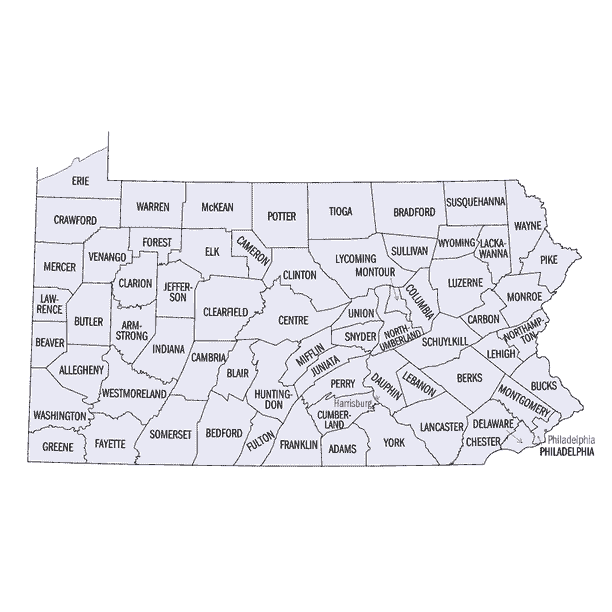 Pa Zip Code Map Pennsylvania Pa Zip Code Map Not Laminated Working Maps Bucks County Office  Products Maps Nitikshaalabeltech.com