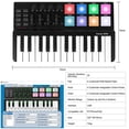 thumbnail image 3 of driver midi lotmusic Worlde TUNA PANDA MINI 25 teclas teclado USB portátil Midi con 8 RGB retroilumi, 3 of 6