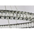 thumbnail image 6 of Indoor Ceiling Decorative Iron And Stainless Steel Monroe 48 Inch Led Oval Double Ring Pendant - Black, 6 of 7